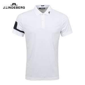 제이린드버그 남성골프웨어 히스 흰색 레귤러핏 티셔츠 GMJT06335-0000